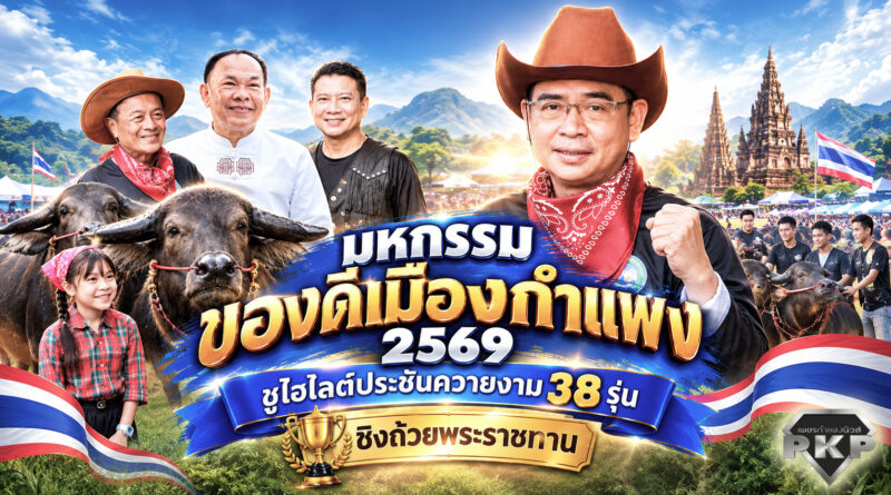 มหกรรมของดีเมืองกำแพง 2569 ชูไฮไลต์ประชันควายงาม 38 รุ่น ชิงถ้วยพระราชทาน